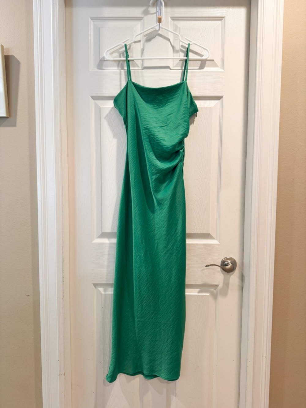 House of Harlow 1960 Emerald Green Satin Maxi Slip Dress L Wedding